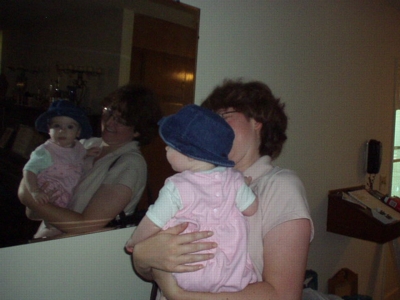 baby in the mirror